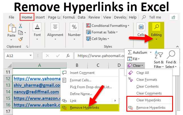 Importance of Removing Hyperlinks