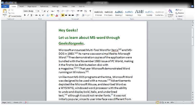 Open Microsoft Word