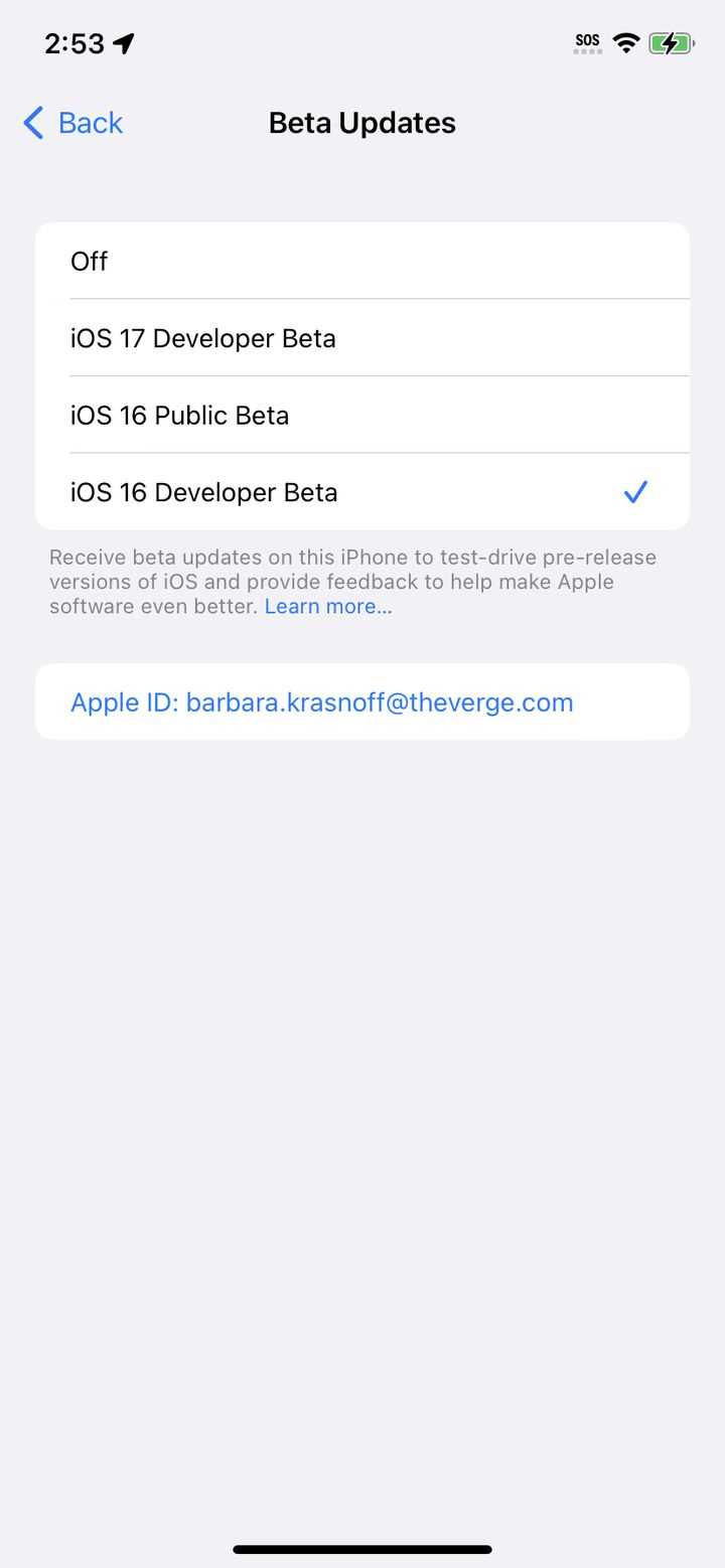 Installing iOS 17 Beta